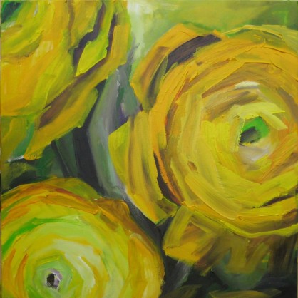 Anemonen, 2009, Acryl, 80 x 80