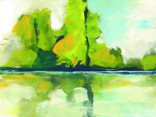 Bäume am See