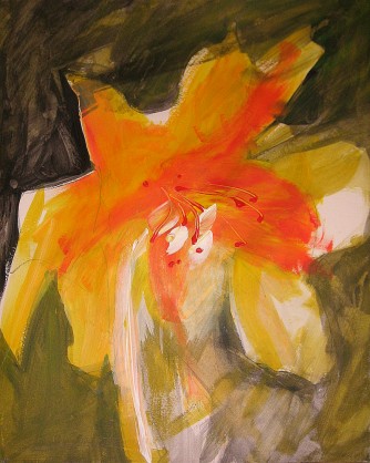 Amaryllis, 2005, Acryl, 35 x 48