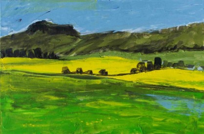 Pfaffenstein bei Cunnersdorf, 2007, Acryl, 50 x 40