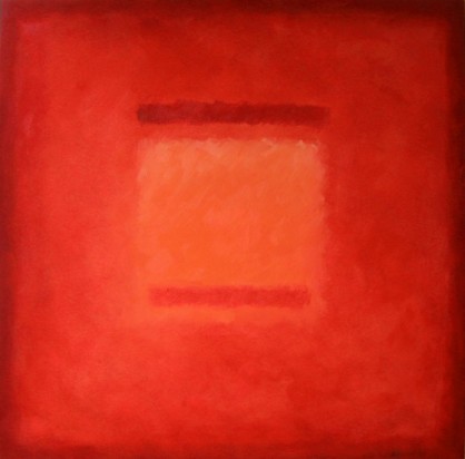 Shades of Red, 2003, Öl, 100 x 100